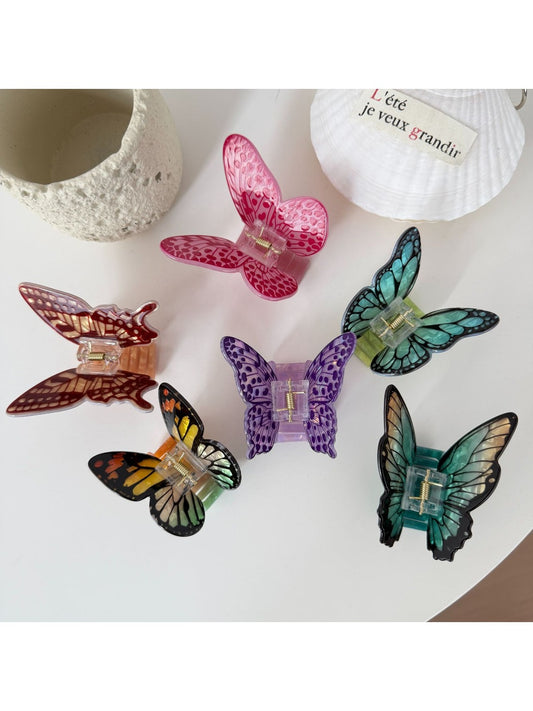 Beau - Butterfly Shape Patterned Hair Claw Clip
