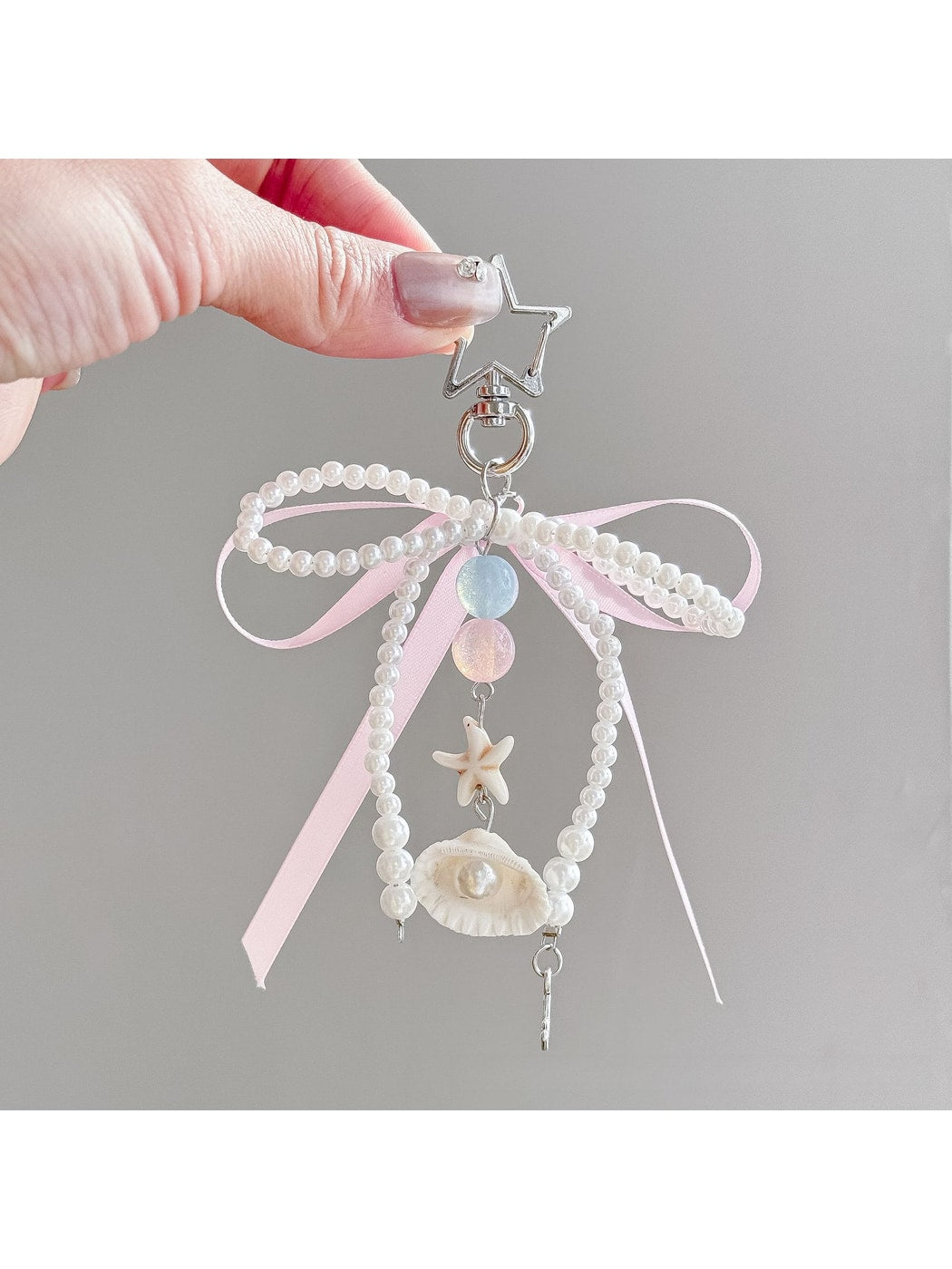 Keypus - Polyester Alloy Plastic Bow Bag Charm Keychain