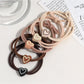 Gifty - Elastic Heart Detail Ponytail Polyester Hair Tie