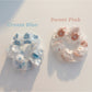 Gifty - Embroidered Flower Organza Look Scrunchie