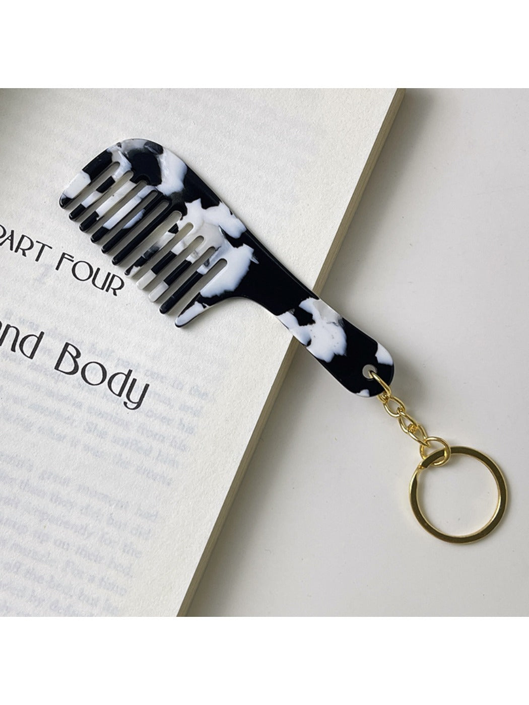 Keypus - Acetate Comb Charm Keychain