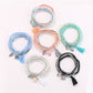 Lovra tassel multi-row beaded bracelet with colorful beads and a pink tassel