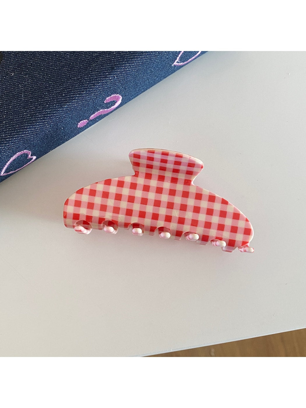 Beau - Fan Shape Decorative Acetate Fiber Claw Clip