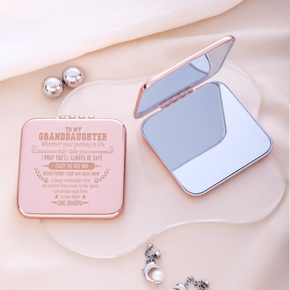 Mirroray - Square Folding Glass Compact Makeup Mirror