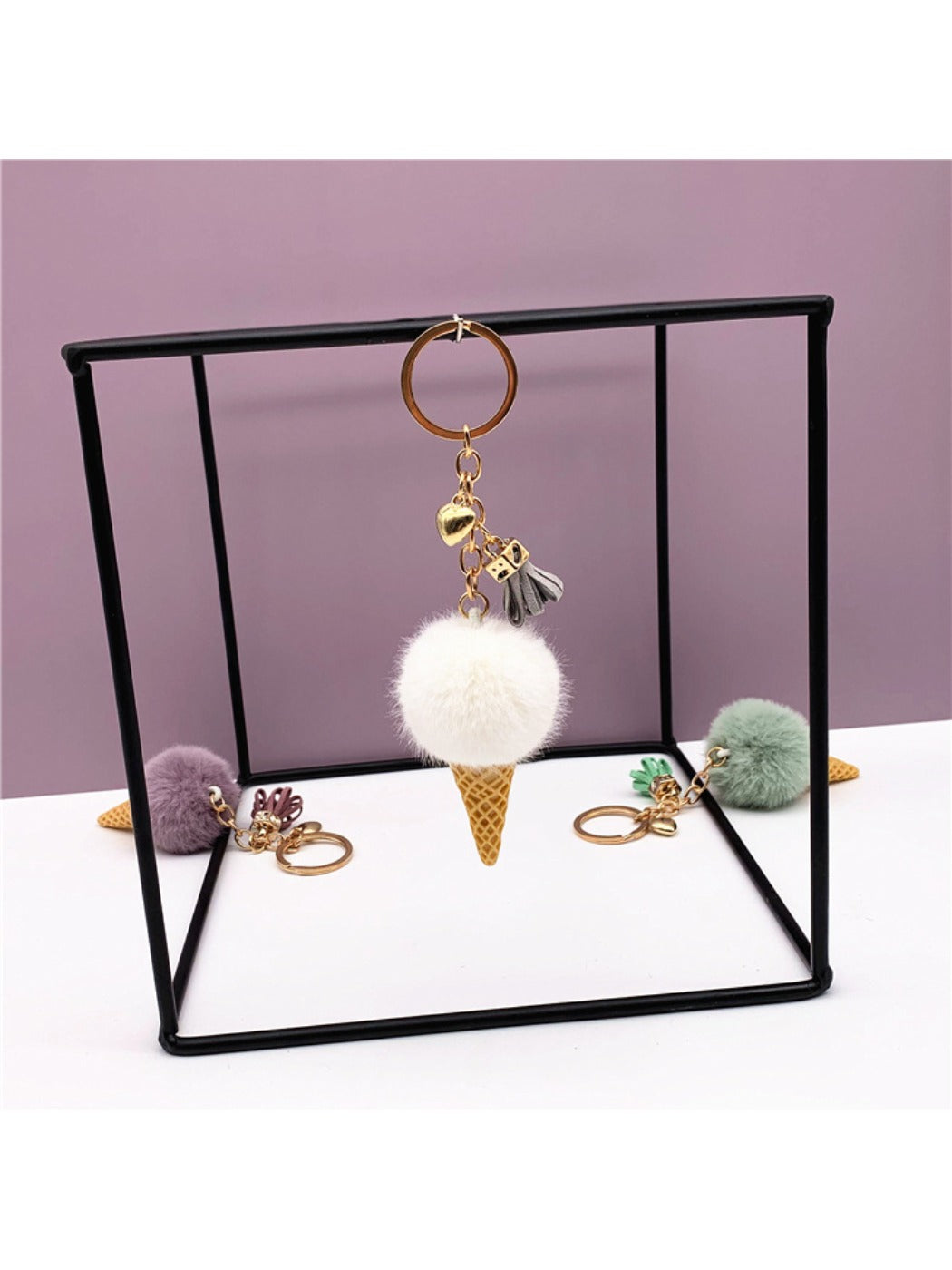 Keypus - Ice Cream Shaped Bag Charm Keychain