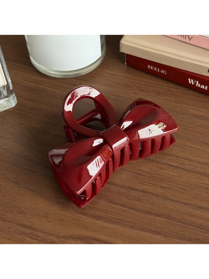 Beau - Glossy Bow Shape Geometric Claw Clip