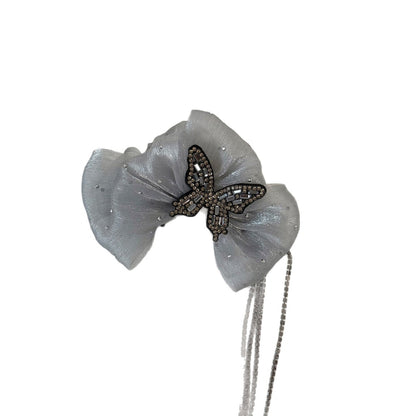Beau - Decorative Ruffled Bow Hair Claw Clip