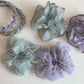 Gifty - Ruffled Polka Dot Sheer Look Scrunchie