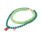 Nozari - Floral Pendant Layered Beaded Chain Necklace
