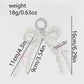 Keypus - Beaded Ribbon Bow Pendant Key Ring Keychain
