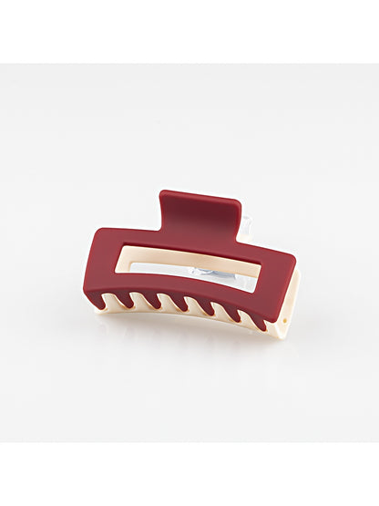 Beau - Two Tone Square Openwork Claw Clip