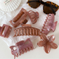 Beau - Glossy Marbled Retro Style Claw Clip