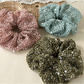 Gifty - High Elastic Textured Sequin Hair Scrunchie