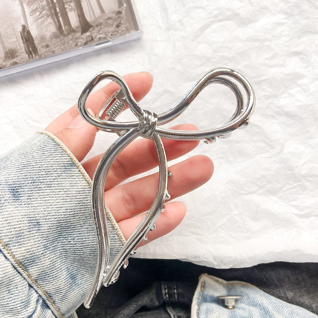 Beau - Cool Toned Geometric Line Elegant Claw Clip