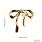 Brovia - Gold Tone Bow Accent Alloy Brooch Pin