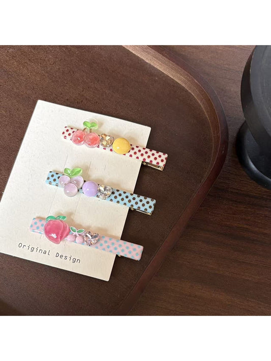 Beau - Cute Cherry Polka Dot Side Hair Clip