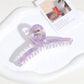 Beau - Floral Print Y-Shaped Plastic Alloy Claw Clip