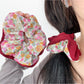 Gifty - Vintage Red Floral Print Scrunchie
