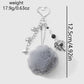 Keypus - Y2K Fuzz Ball and Cross Design Keychain
