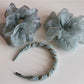 Gifty - Ruffled Polka Dot Sheer Look Scrunchie