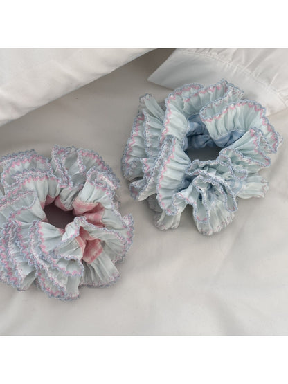 Gifty - Double Color Plaid Crinkle Hair Ties