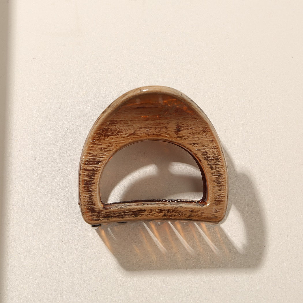 Beau - Glossy PS Curved Hollow Design Claw Clip