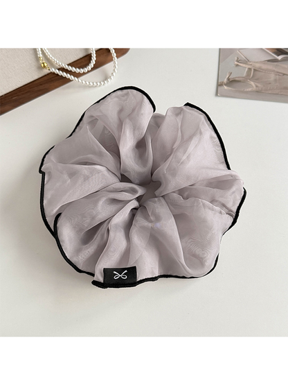 Gifty - Contrast Trim Organza Hair Scrunchie
