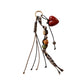Keypus - Retro Heart Beaded Leopard Detail Keychain