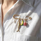 Brovia - Cute Melon Strawberry Fish Charm Fruit Brooch