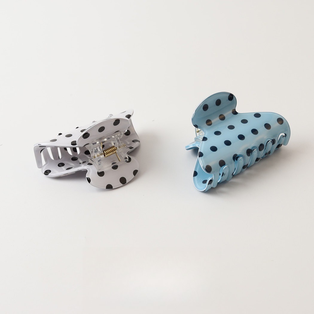 Beau - Simple Dot Pattern PVC Claw Clip