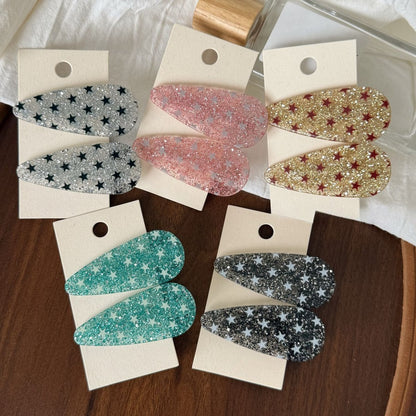 Beau - Glitter Star Pattern Acrylic Hair Clip
