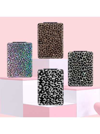 Mirroray - Leopard Pattern Rectangular Folding Makeup Mirror