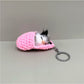 Keypus - Sleeping Cat Shaped Bag Charm Keychain