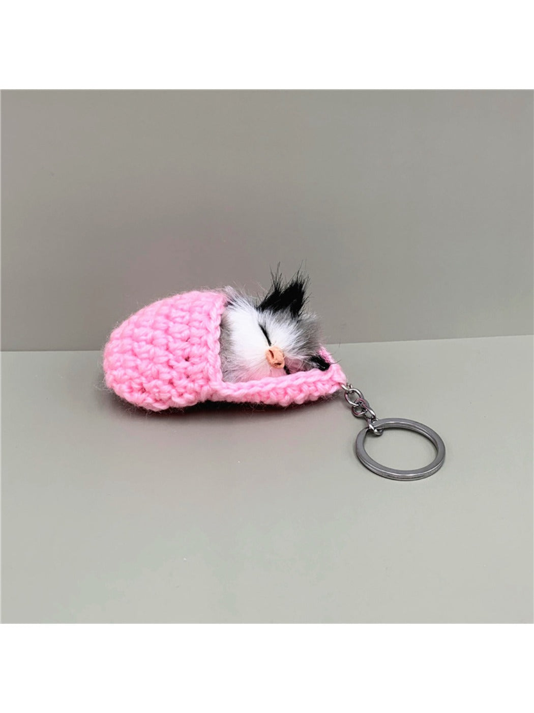 Keypus - Sleeping Cat Shaped Bag Charm Keychain
