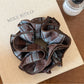Gifty - Oversized Deep Color Plaid Scrunchie