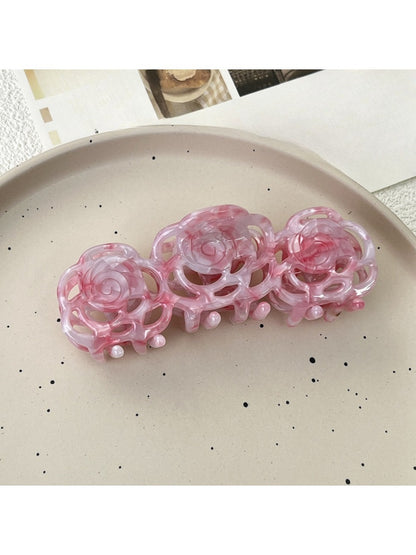 Beau - Pretty Rose Shaped Acetate Hair Clip