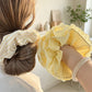 Gifty - Vibrant Yellow Toned Striped Scrunchie