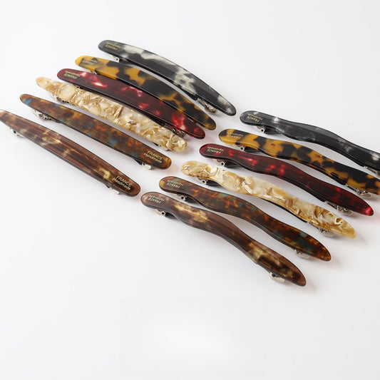 Beau - Elegant Marbled Print French Barrette