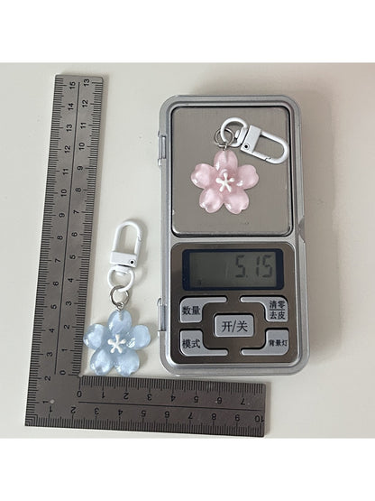 Keypus - Translucent Sakura Flower Ring Clasp Keychain