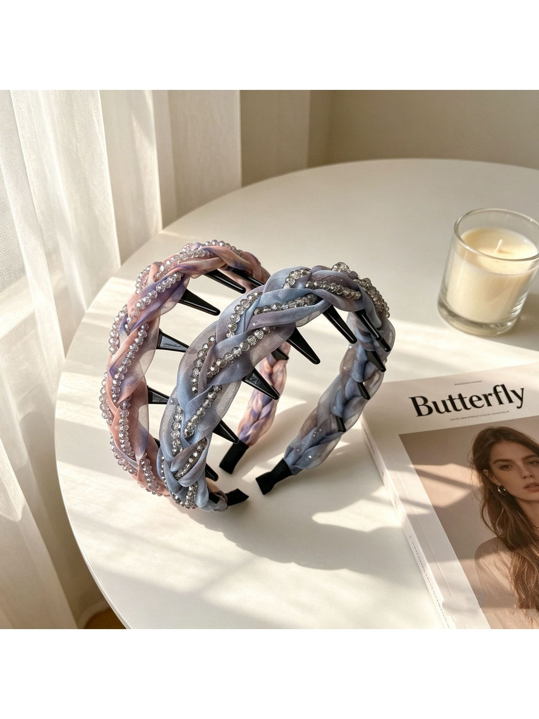 Gifty - Women's Braided Embellished Wide Headband