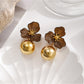 Earedge - Chic Flower Drop Earrings