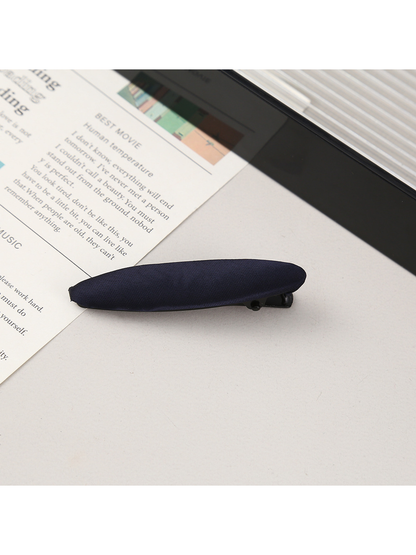 Beau - Solid Color Polyester Oval Hair Clip