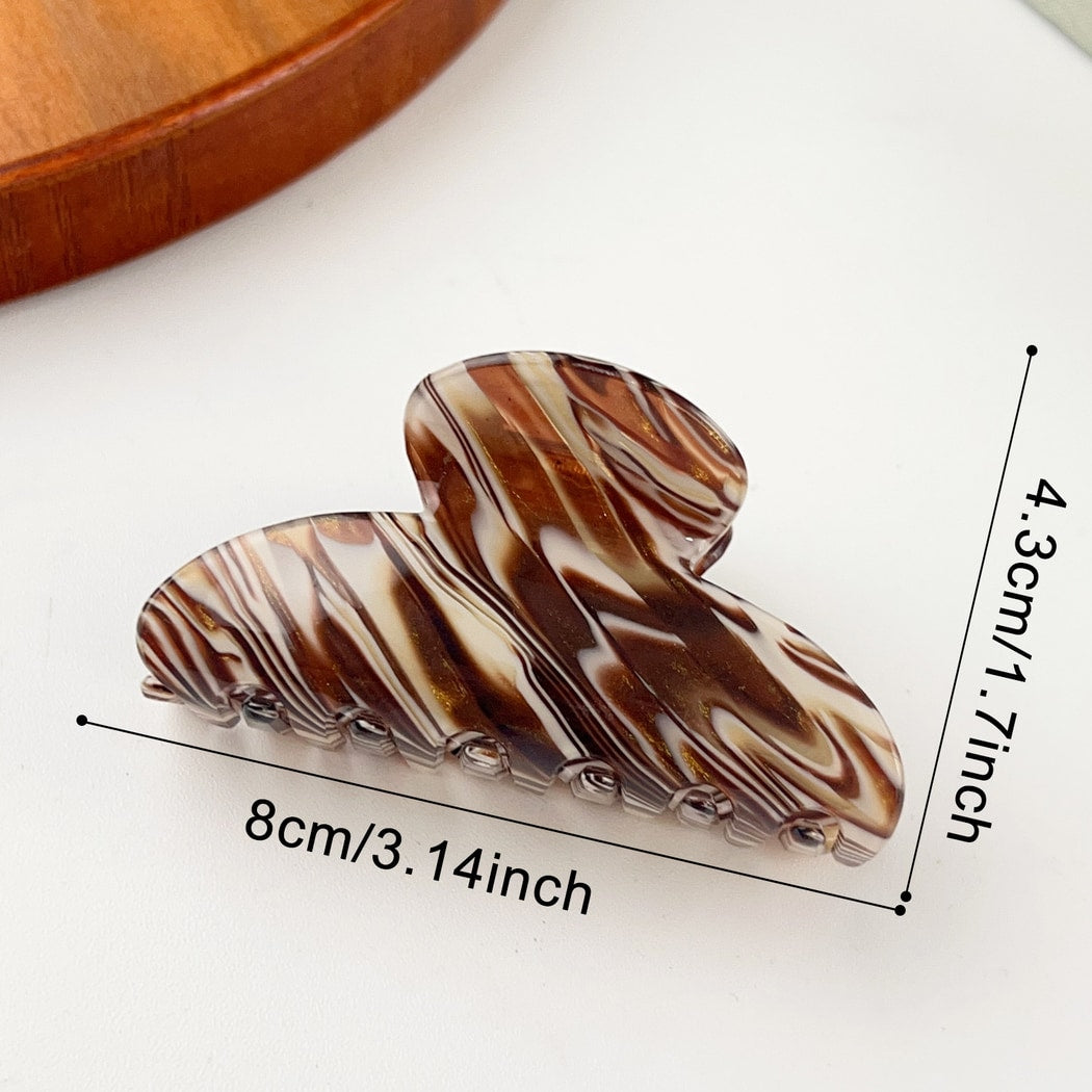 Beau - Elegant Style Marble Print Claw Clip