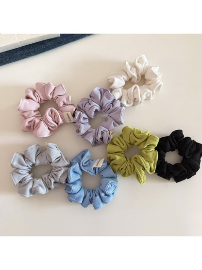 Gifty - Minimalist Ribbed Knit Polyester Scrunchie