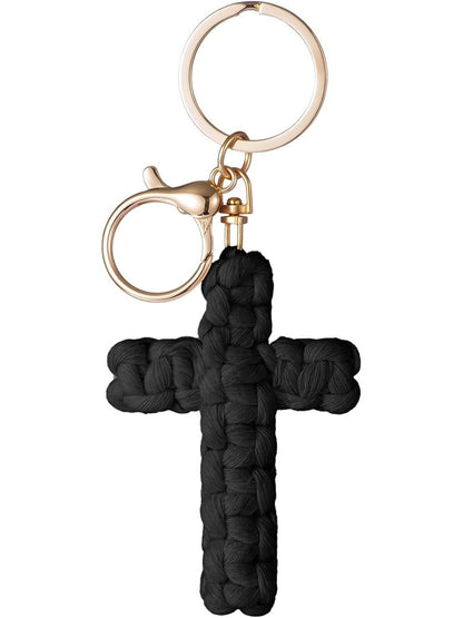 Keypus - Boho Braided Cross Bag Charm Keychain