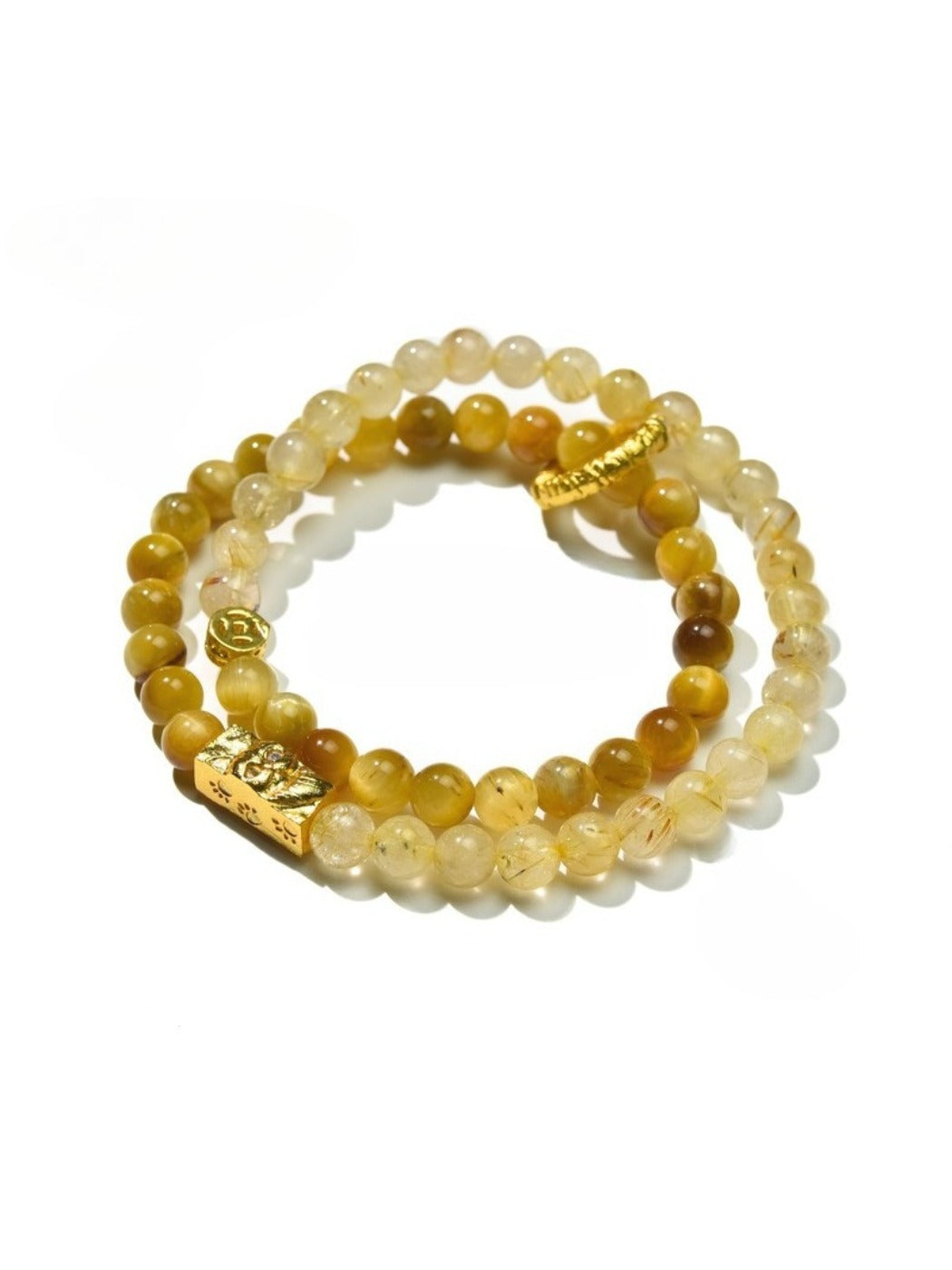 Lovra minimalist beaded bracelet worn with casual outfit on a model's wrist
