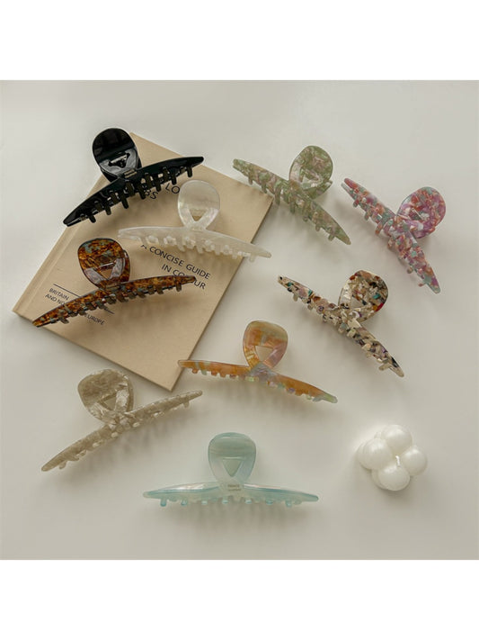 Beau acetate gradient color claw clip on white background showing full clip shape