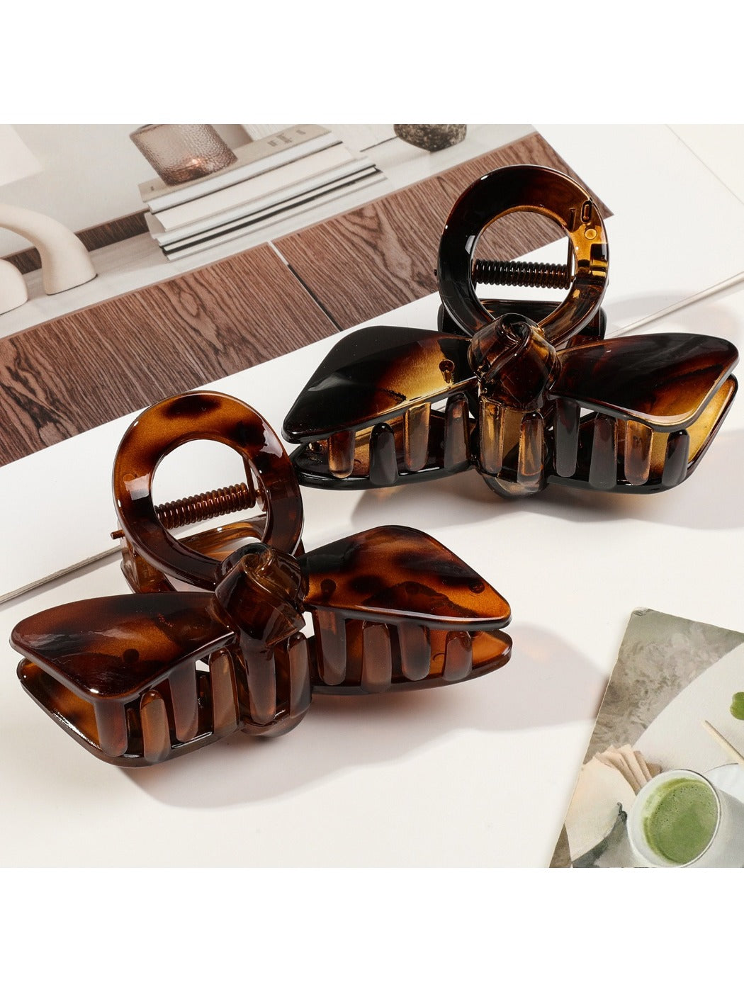 Beau - Leopard Print Bow Claw Clip