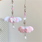 Keypus - Pink Angel Wing Bow Bag Charm Keychain