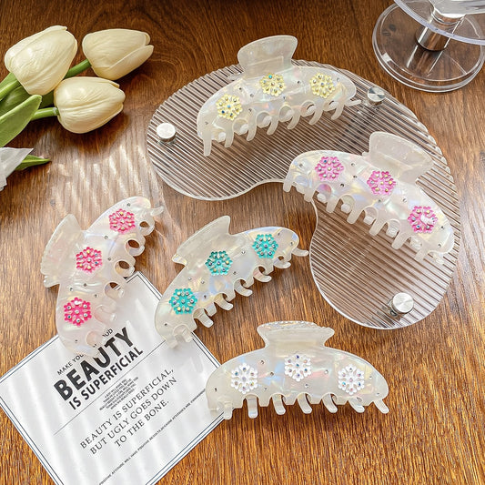 Beau - Christmas Snowflake Accent Claw Clip